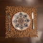 Hermia Pointy - Walnut Juego de 6 Salvamanteles de Madera de 36 x 36 cm